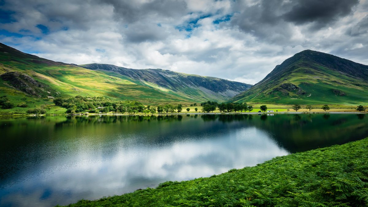 Buttermere lake and green fells on a peaceful UK anniversary weekend